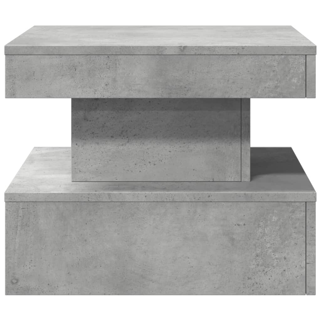 Table basse avec lumières LED gris béton 50x50x40 cm - XIOS