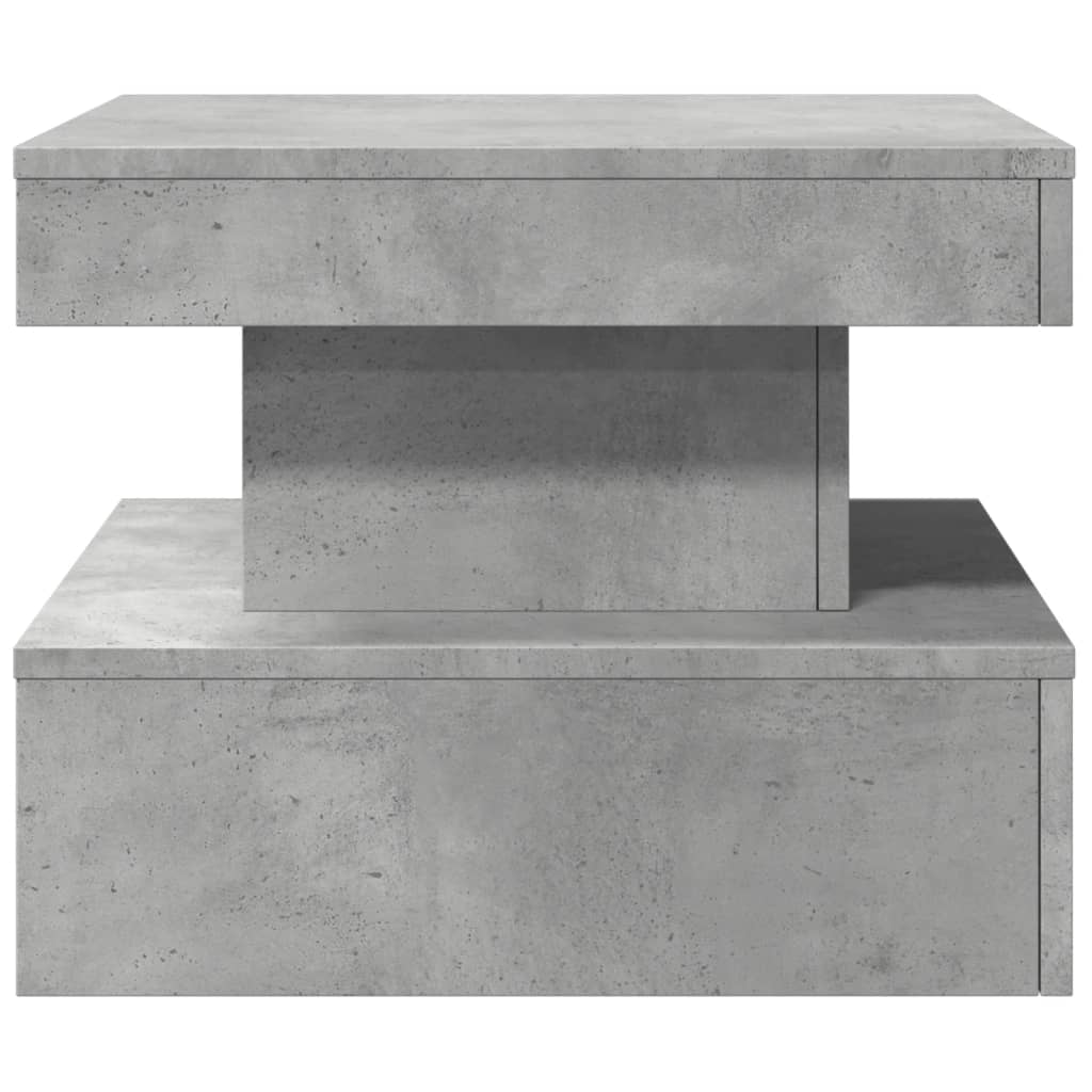 Table basse avec lumières LED gris béton 50x50x40 cm - XIOS