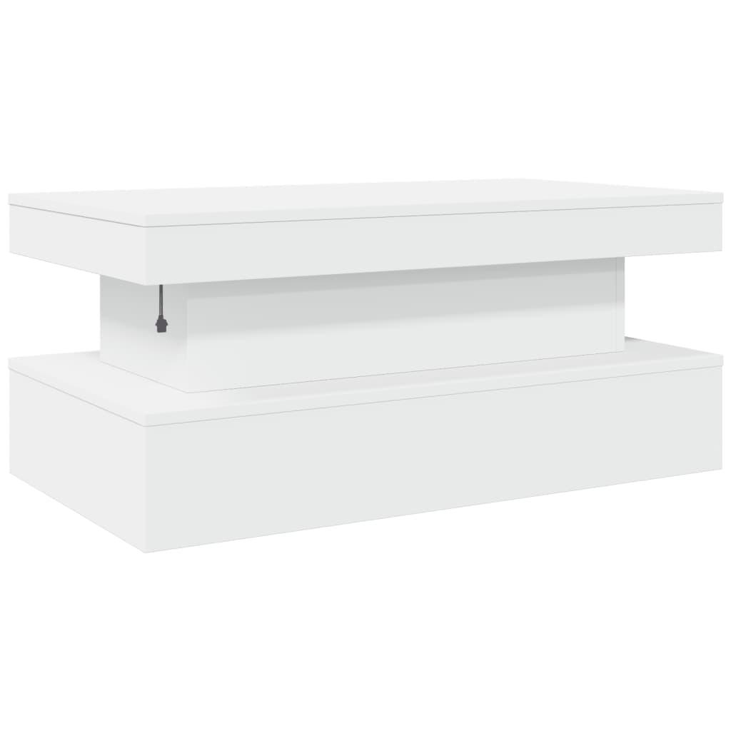 Table basse avec lumières LED blanc 90x50x40 cm - XIOS