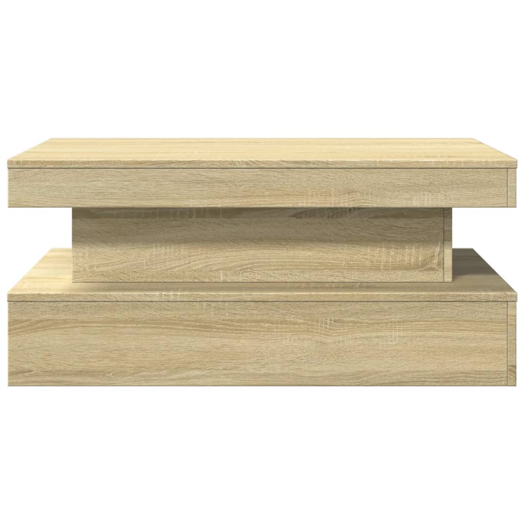 Table basse avec lumières LED chêne sonoma 90x50x40 cm - XIOS