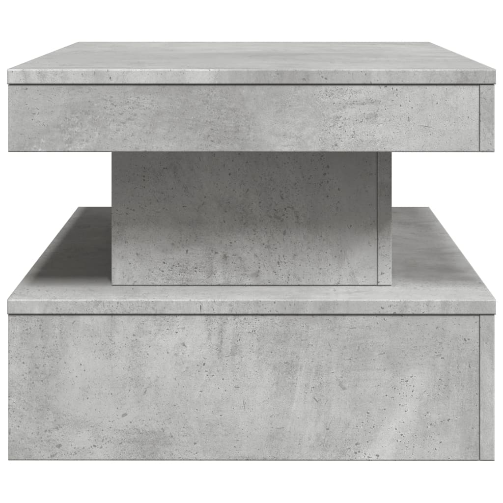 Table basse avec lumières LED gris béton 90x50x40 cm - XIOS