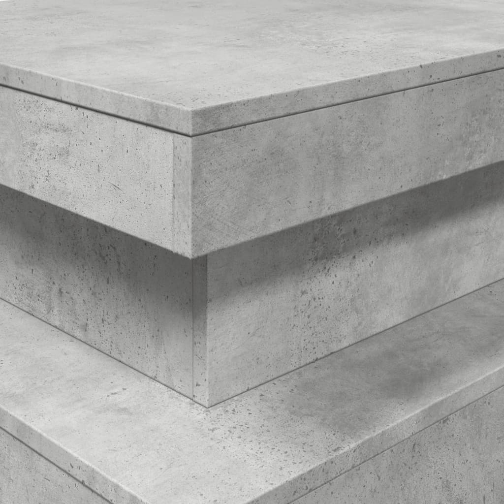 Table basse avec lumières LED gris béton 90x50x40 cm - XIOS