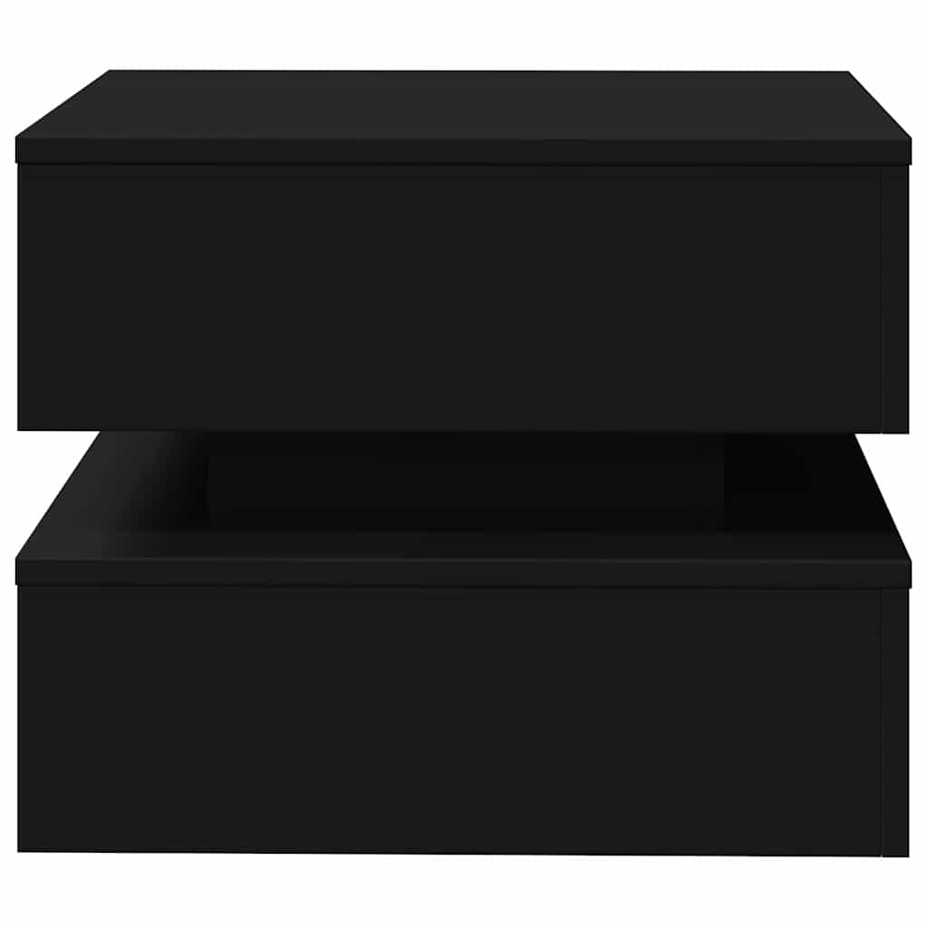 Table basse avec lumières LED noir 50x50x40 cm - XIOS