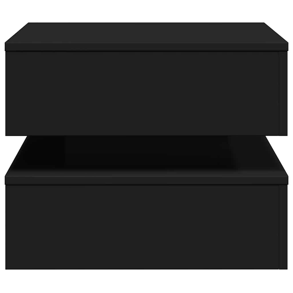 Table basse avec lumières LED noir 50x50x40 cm - XIOS