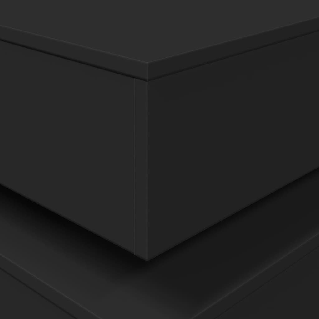 Table basse avec lumières LED noir 50x50x40 cm - XIOS