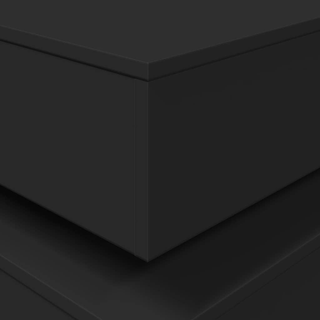 Table basse avec lumières LED noir 50x50x40 cm - XIOS