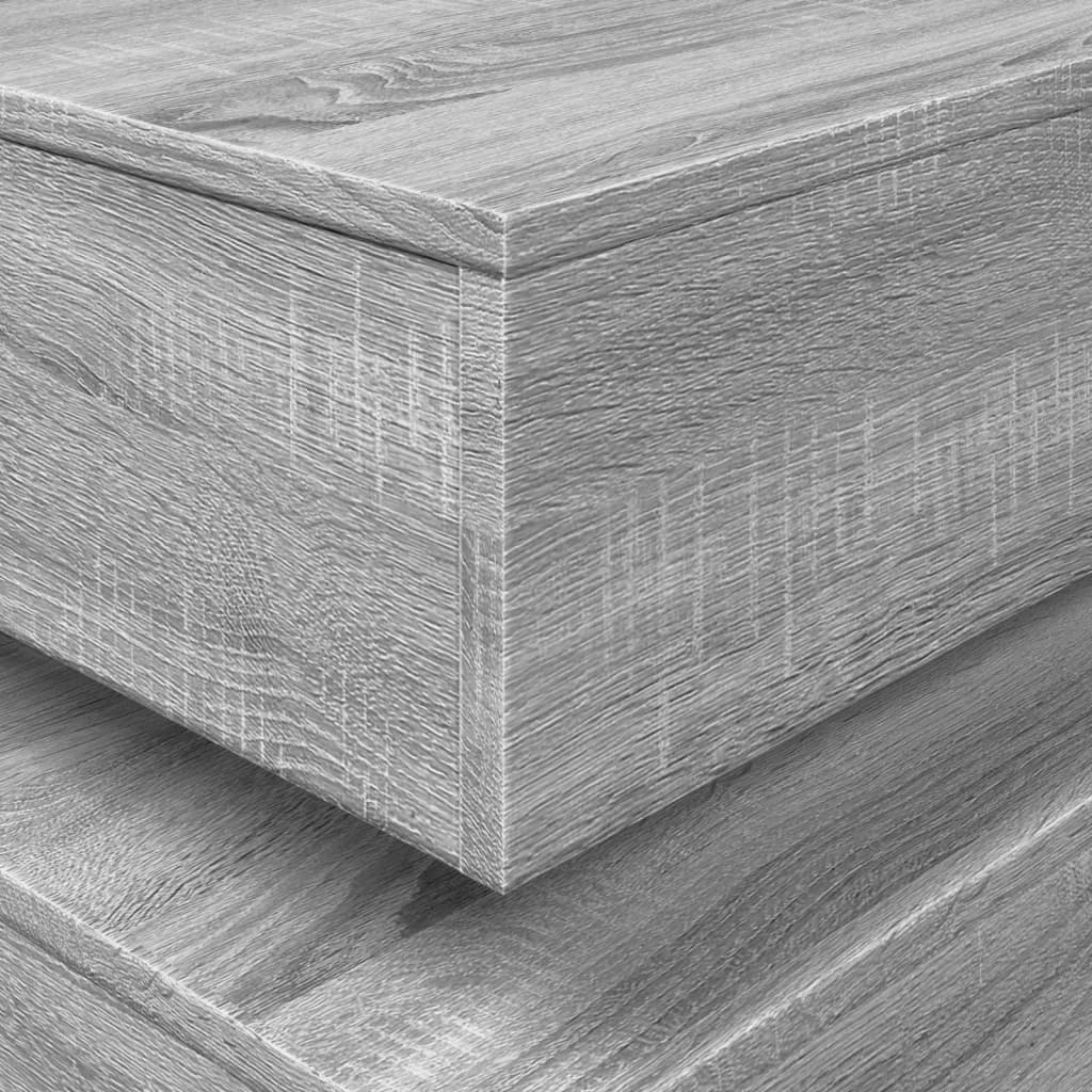 Table basse avec lumières LED sonoma gris 50x50x40 cm - XIOS