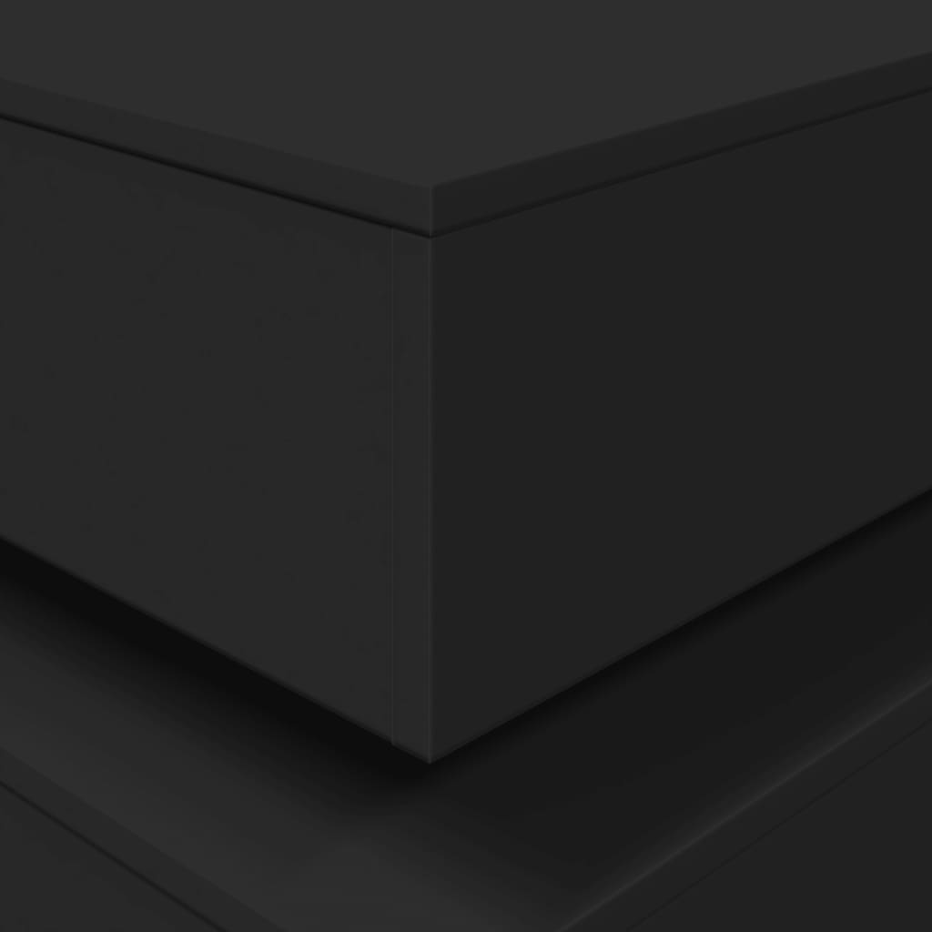 Table basse avec lumières LED noir 90x50x40 cm - XIOS