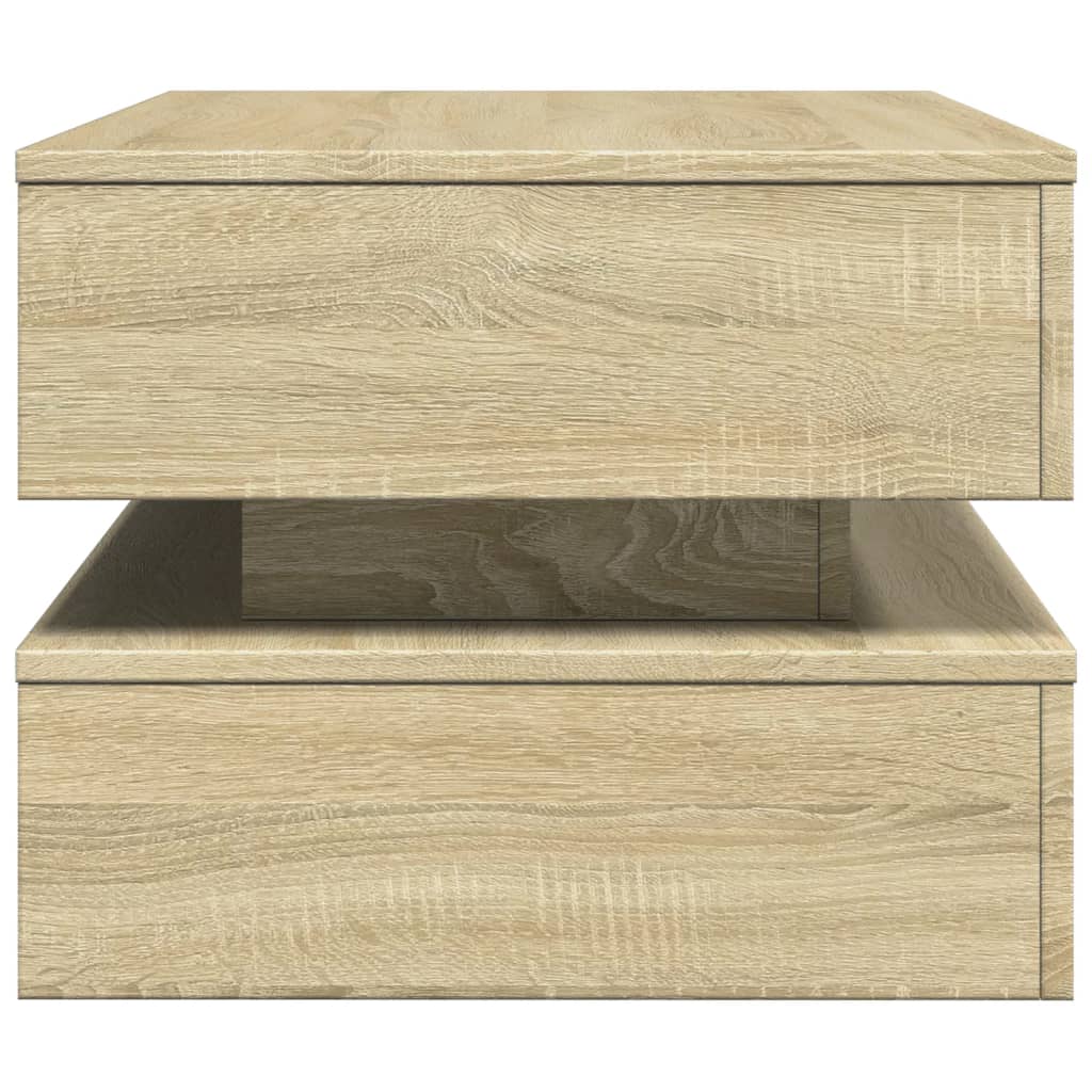 Table basse avec lumières LED chêne sonoma 90x50x40 cm - XIOS