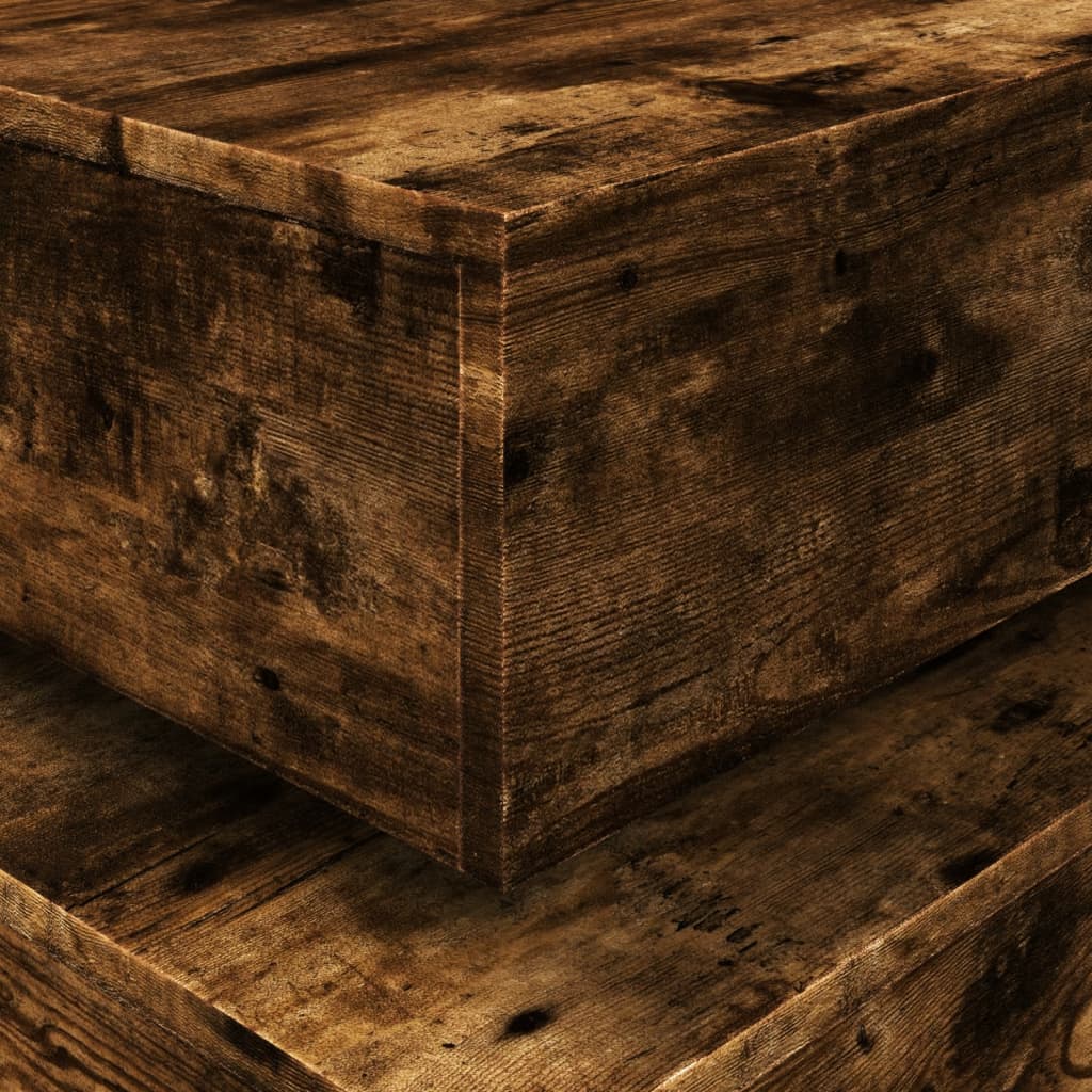 Table basse avec lumières LED chêne fumé 90x50x40 cm - XIOS