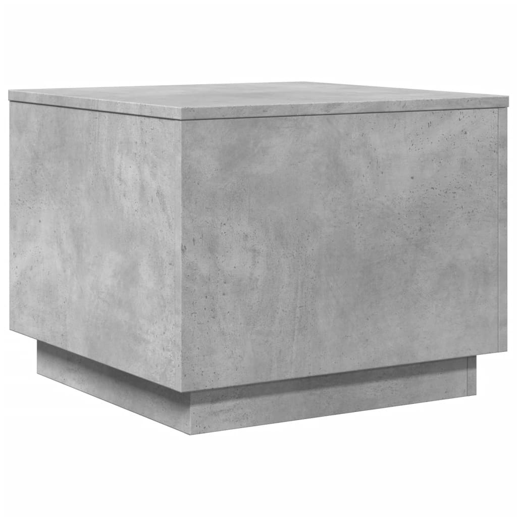 Table basse avec lumières LED gris béton 50x50x40 cm - XIOS