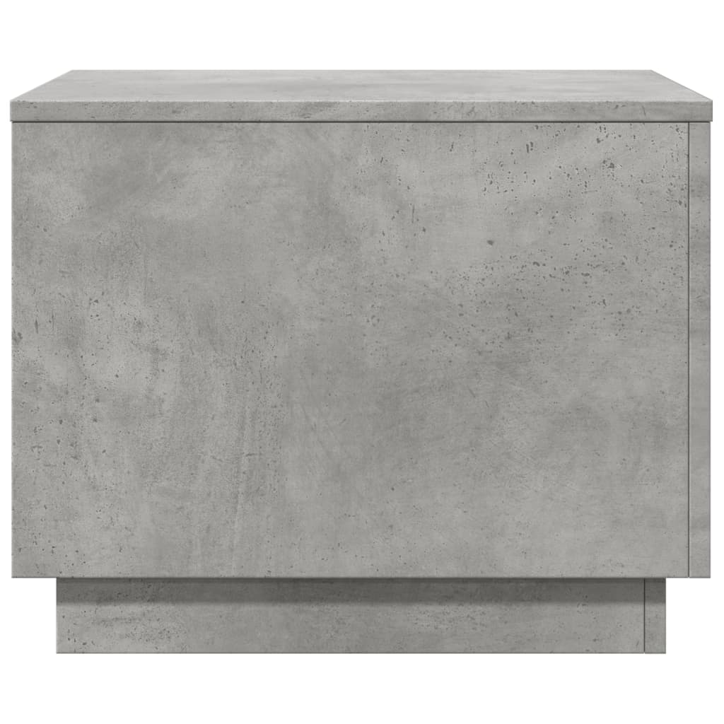 Table basse avec lumières LED gris béton 50x50x40 cm - XIOS