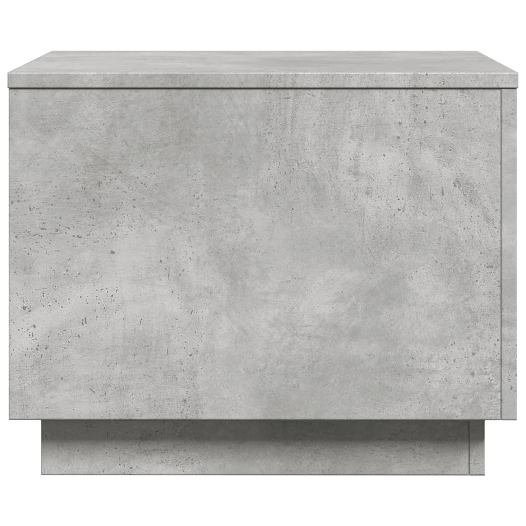 Table basse avec lumières LED gris béton 50x50x40 cm - XIOS