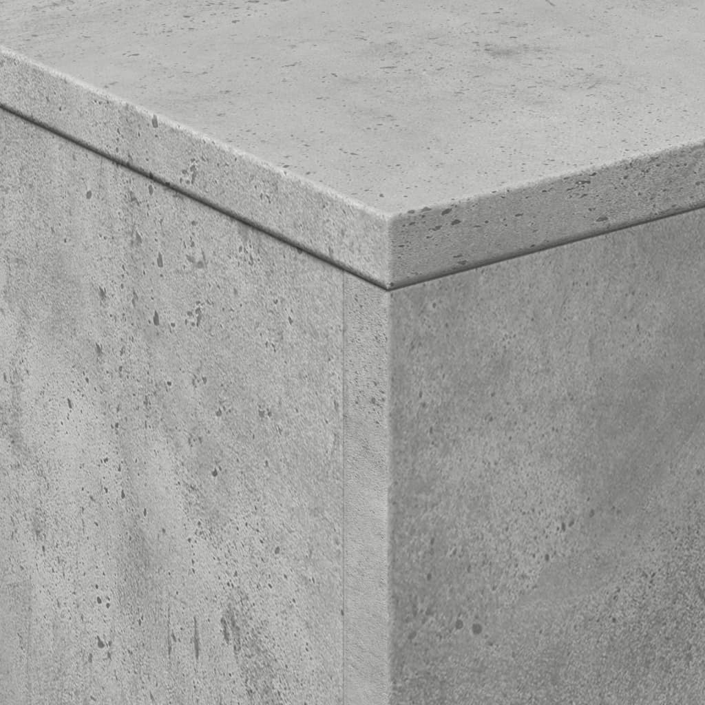 Table basse avec lumières LED gris béton 50x50x40 cm - XIOS