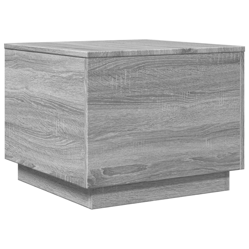 Table basse avec lumières LED sonoma gris 50x50x40 cm - XIOS