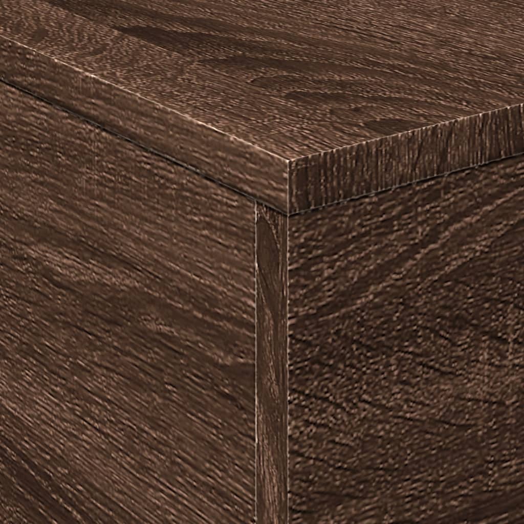 Table basse avec lumières LED chêne marron 50x50x40 cm - XIOS