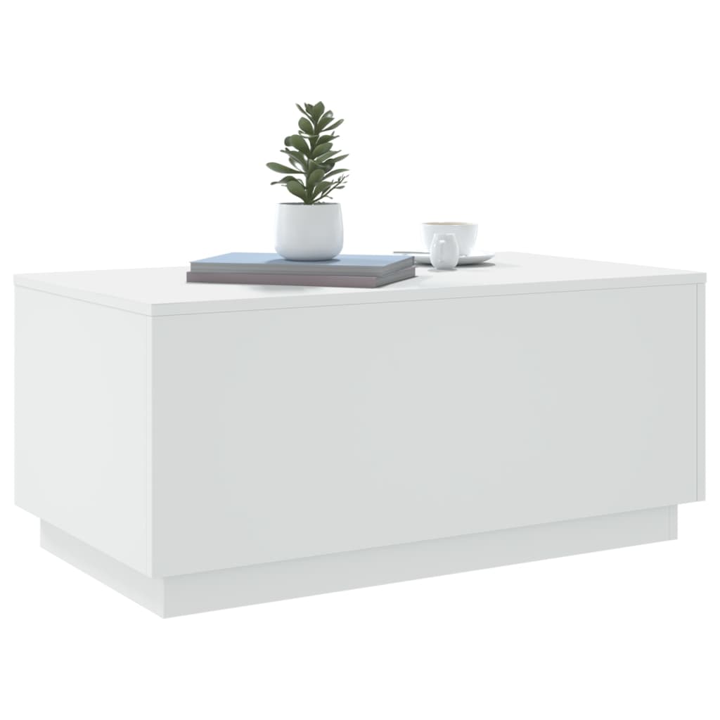 Table basse avec lumières LED blanc 90x50x40 cm - XIOS