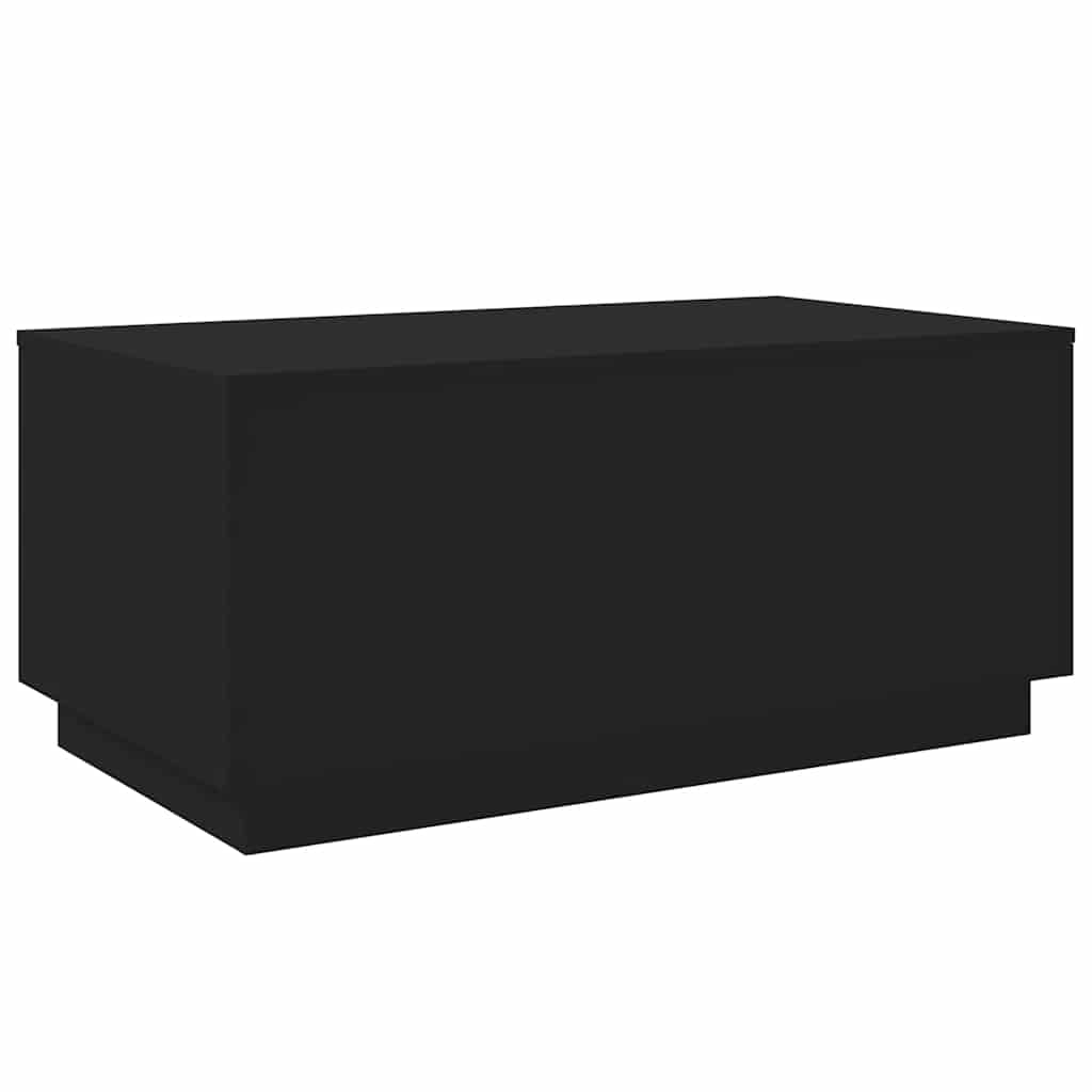 Table basse avec lumières LED noir 90x50x40 cm - XIOS