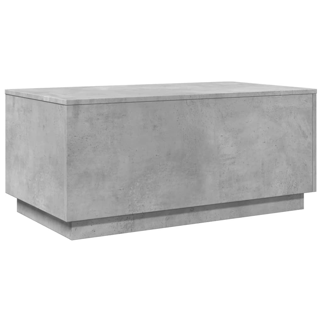 Table basse avec lumières LED gris béton 90x50x40 cm - XIOS