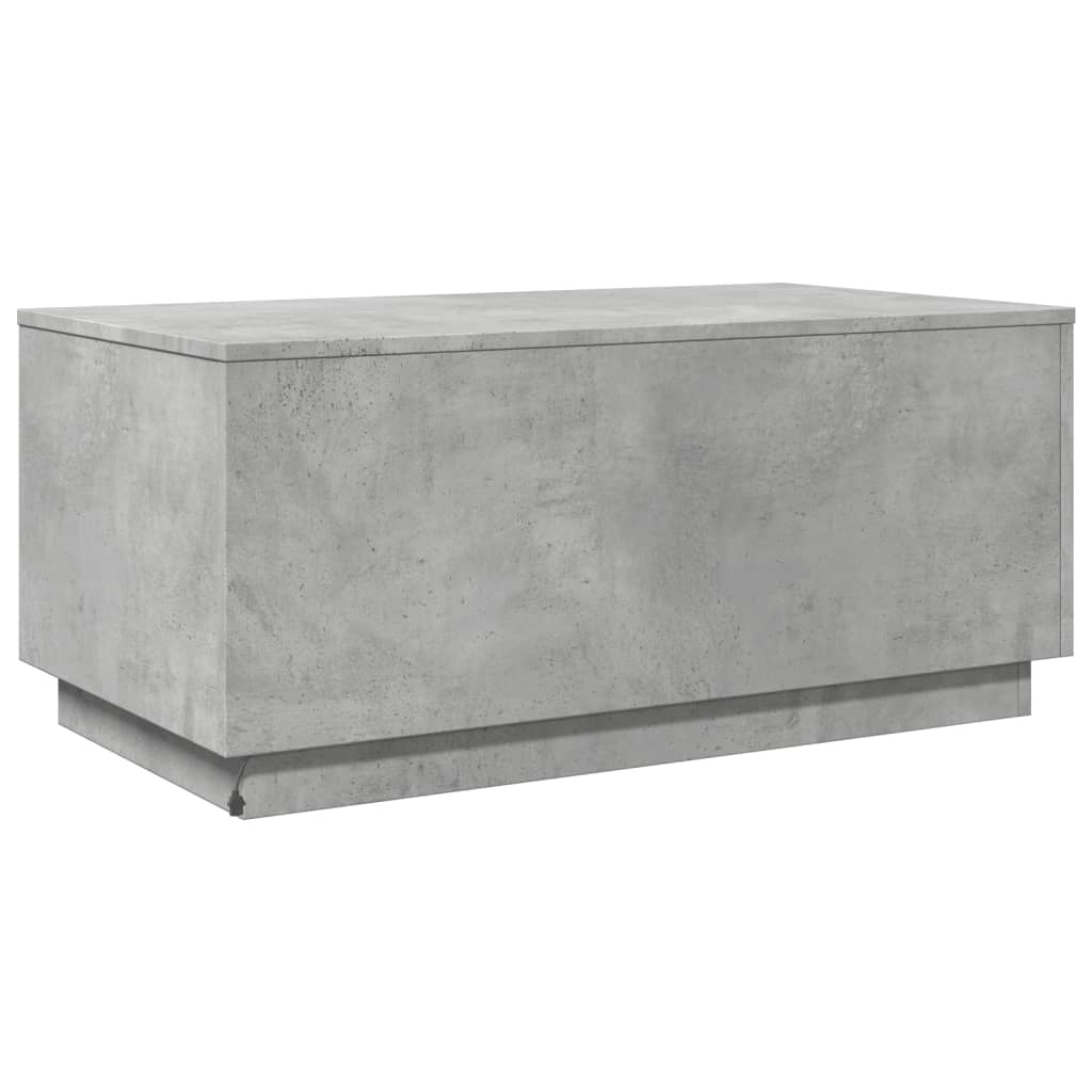 Table basse avec lumières LED gris béton 90x50x40 cm - XIOS