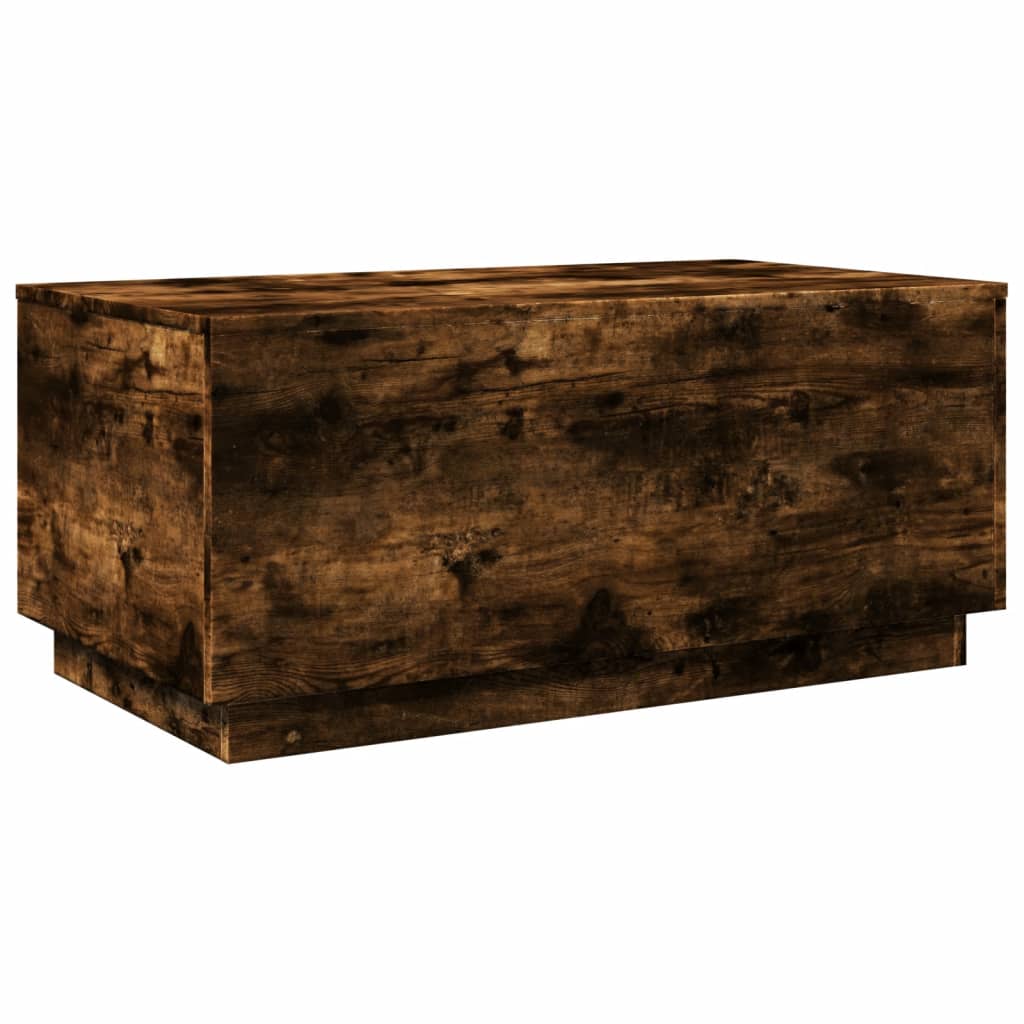 Table basse avec lumières LED chêne fumé 90x50x40 cm - XIOS