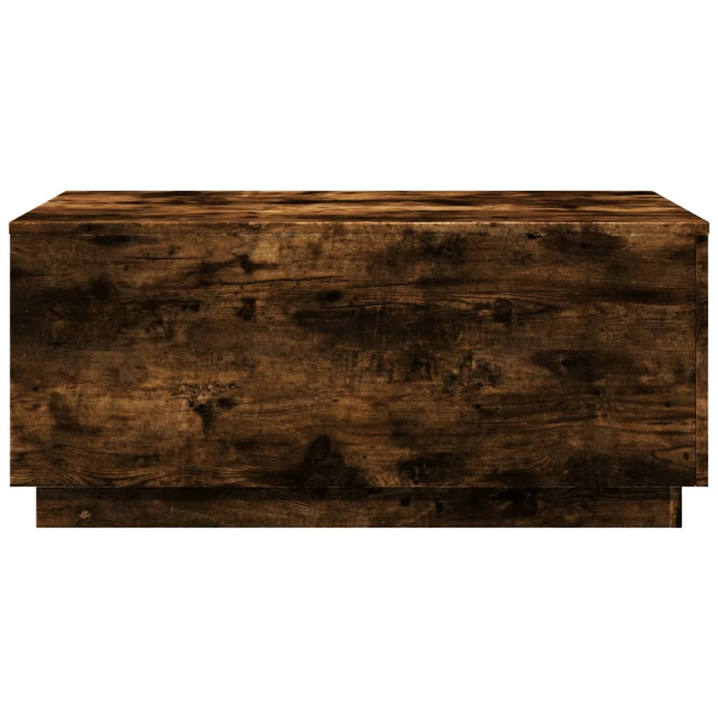 Table basse avec lumières LED chêne fumé 90x50x40 cm - XIOS