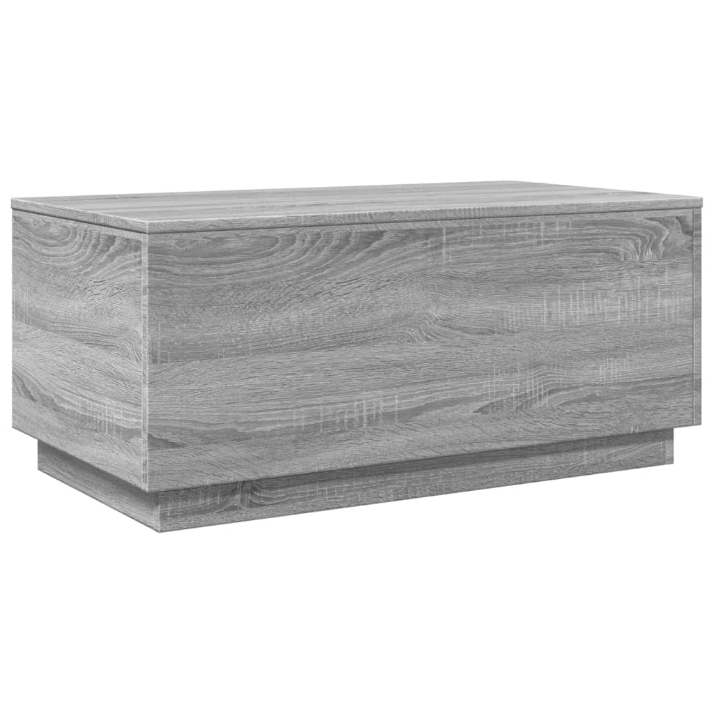 Table basse avec lumières LED gris sonoma 90x50x40 cm - XIOS