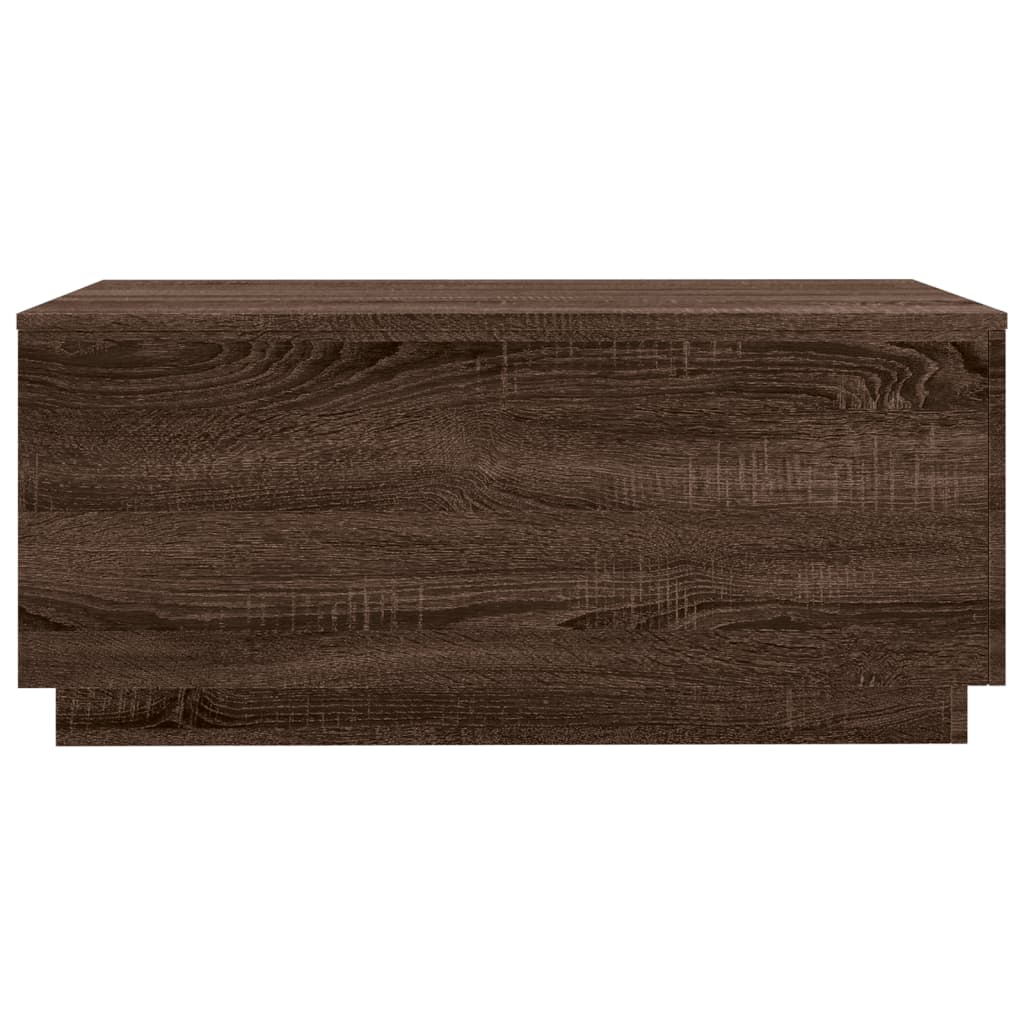 Table basse avec lumières LED chêne marron 90x50x40 cm - XIOS