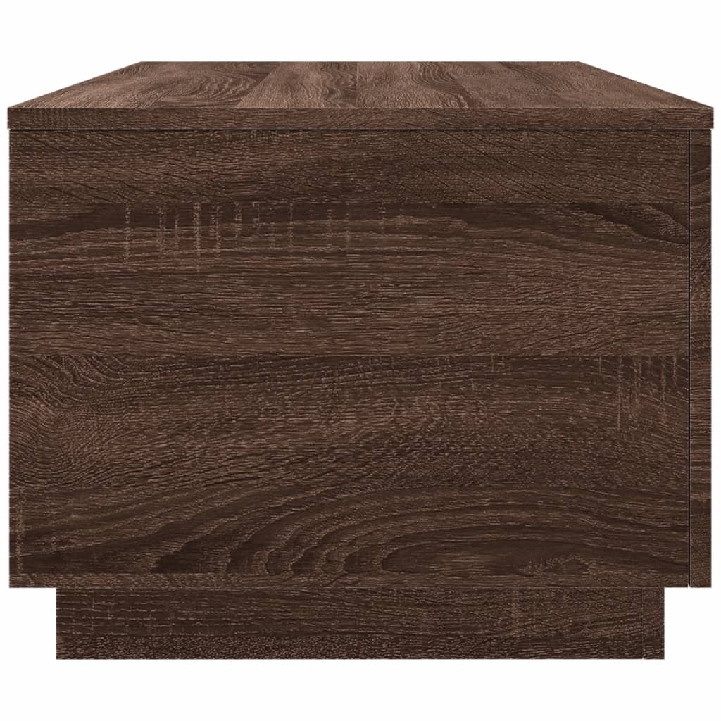 Table basse avec lumières LED chêne marron 90x50x40 cm - XIOS