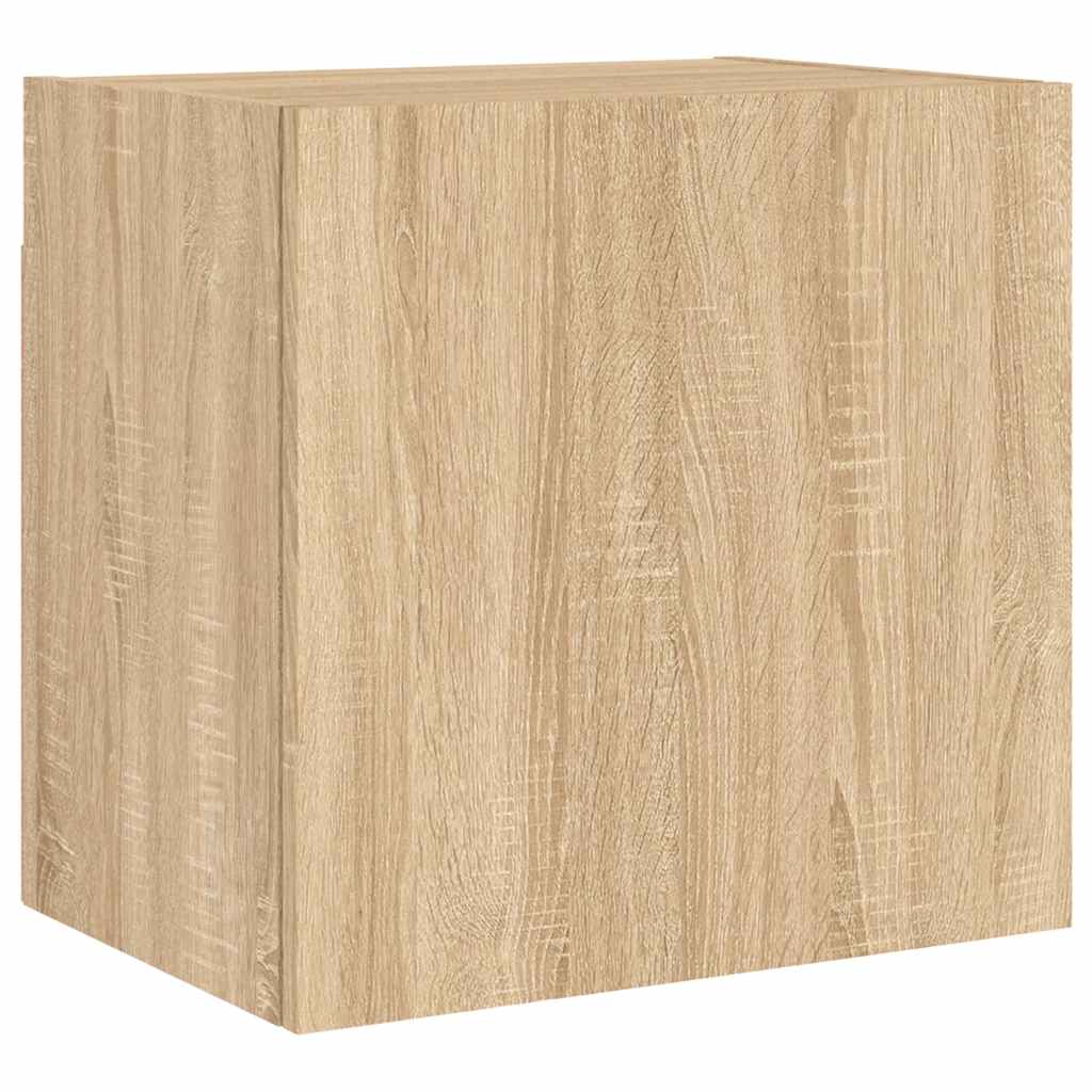 Unités murales TV 4 pcs chêne sonoma bois d'ingénierie - XIOS