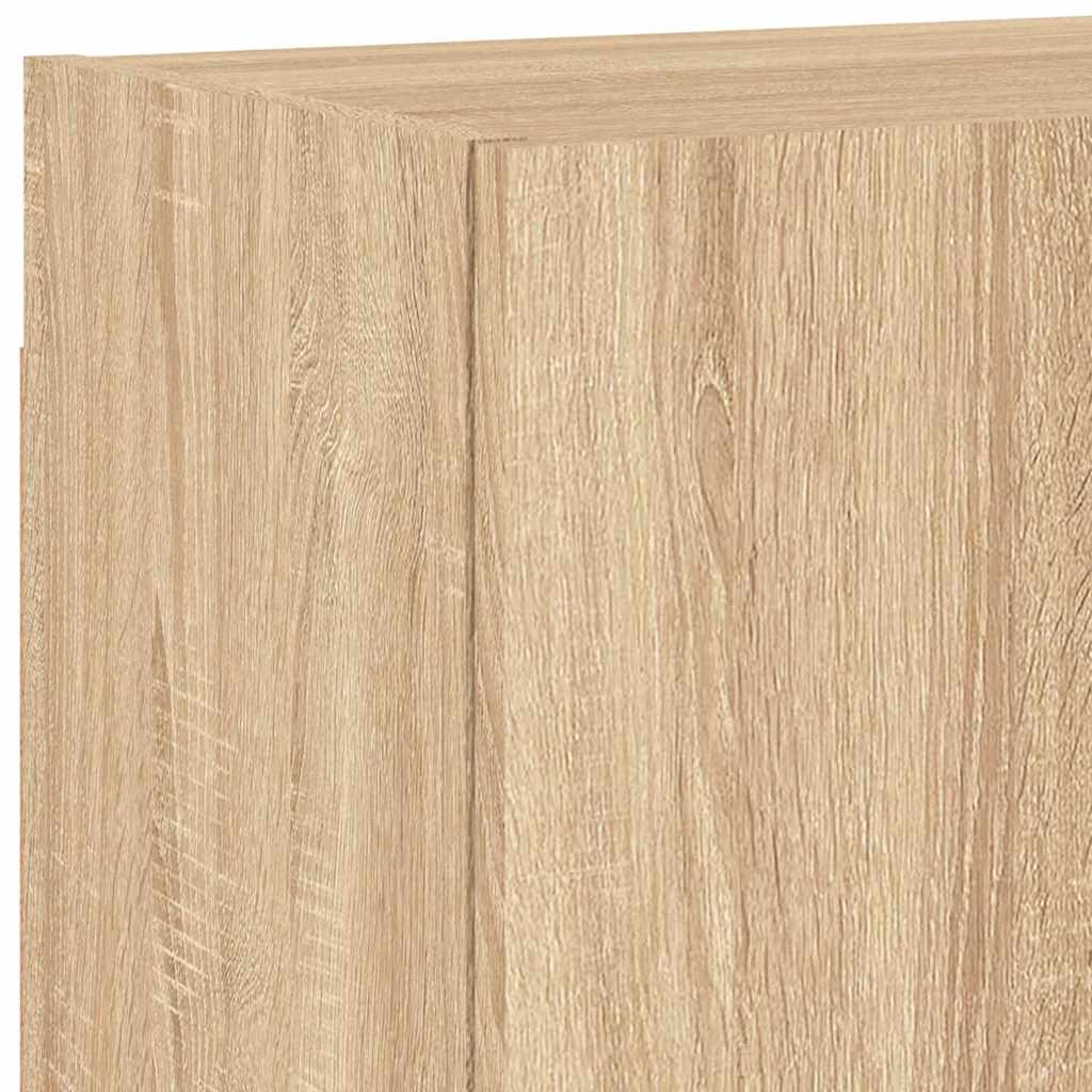 Unités murales TV 4 pcs chêne sonoma bois d'ingénierie - XIOS