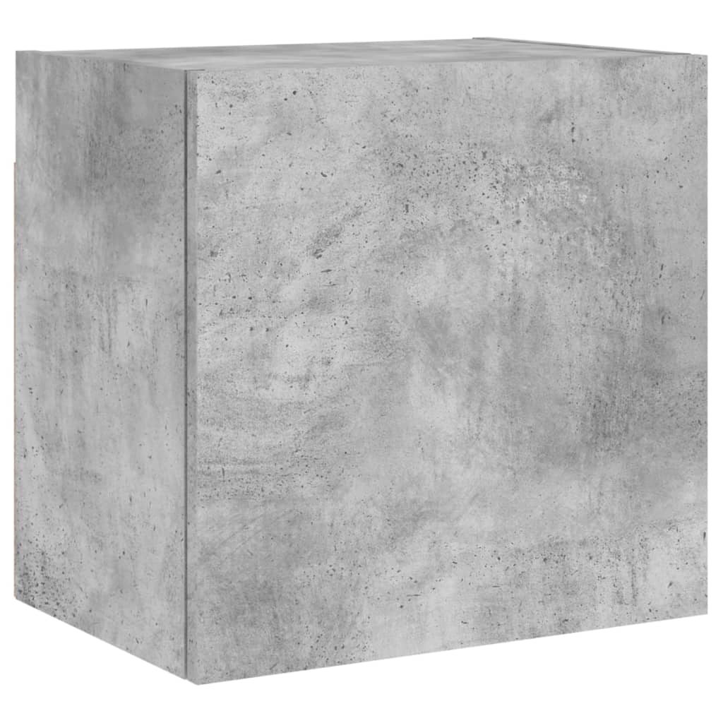 Unités murales TV 4 pcs gris béton bois d'ingénierie - XIOS