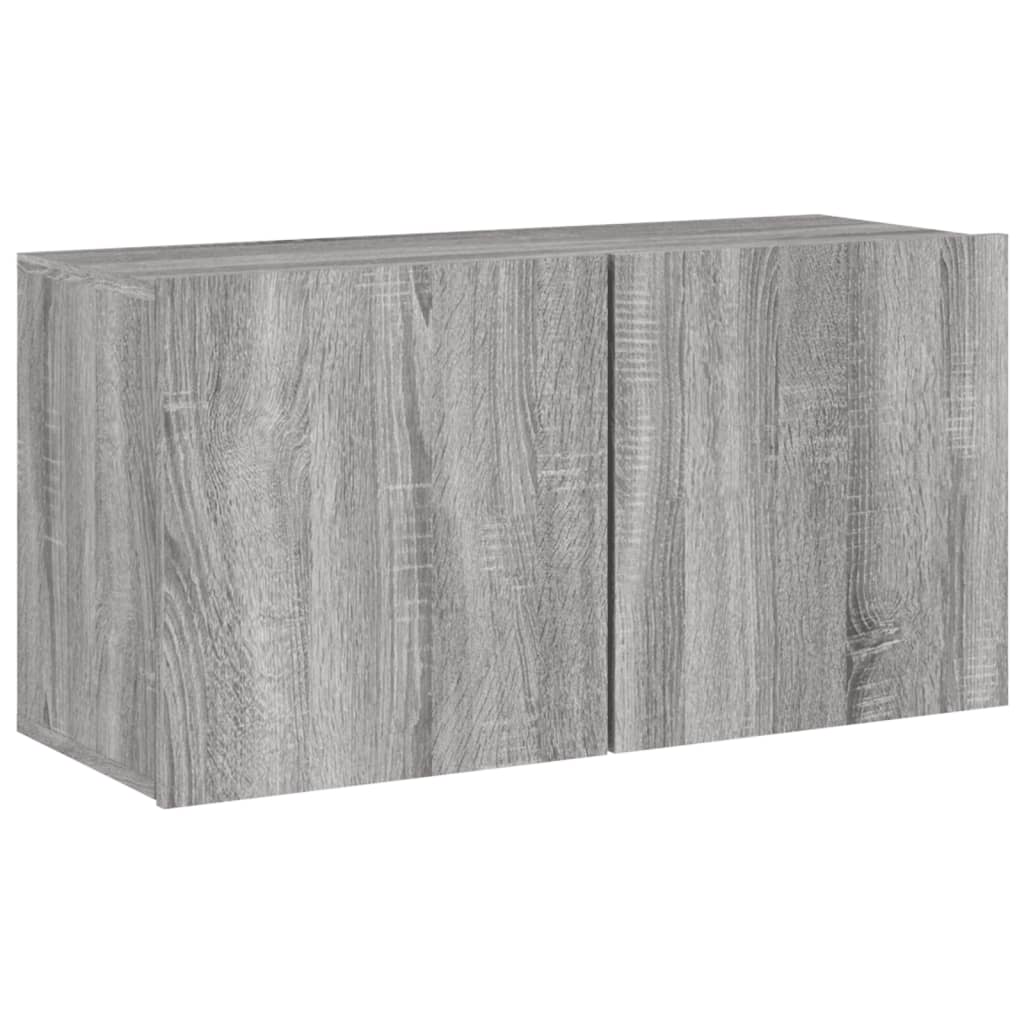 Unités murales TV 4 pcs sonoma gris bois d'ingénierie - XIOS