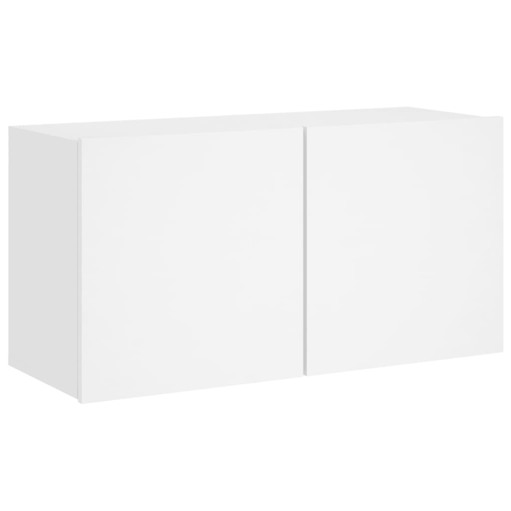 Unités murales TV 5 pcs blanc bois d'ingénierie - XIOS