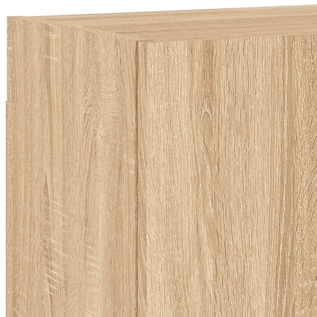 Unités murales TV 5 pcs chêne sonoma bois d'ingénierie - XIOS