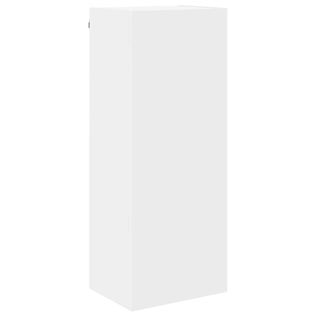 Unités murales TV 5 pcs blanc bois d'ingénierie