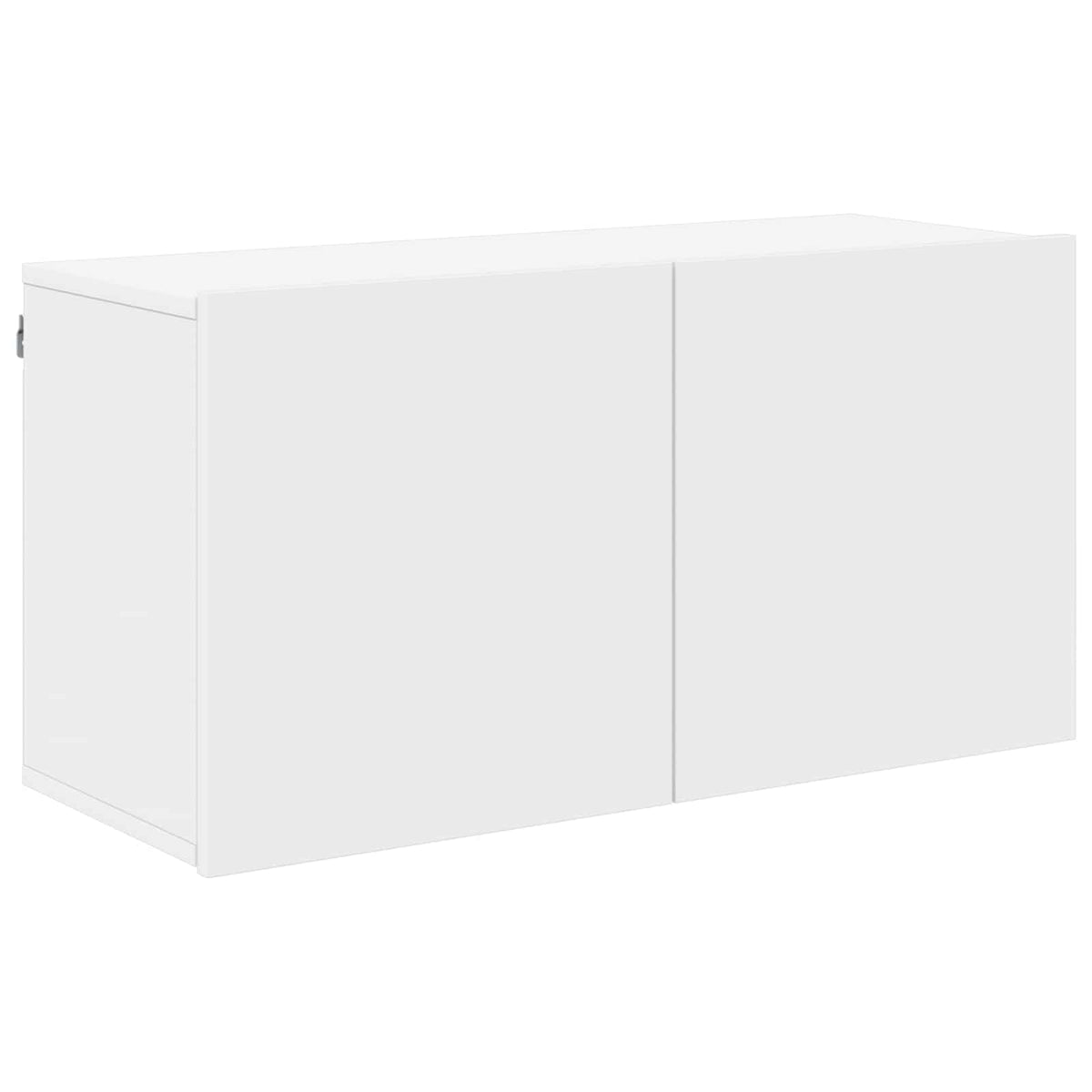 Unités murales TV 5 pcs blanc bois d'ingénierie