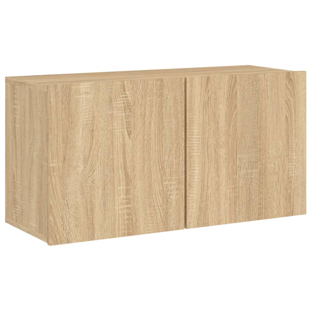 Unités murales TV 5 pcs chêne sonoma bois d'ingénierie - XIOS