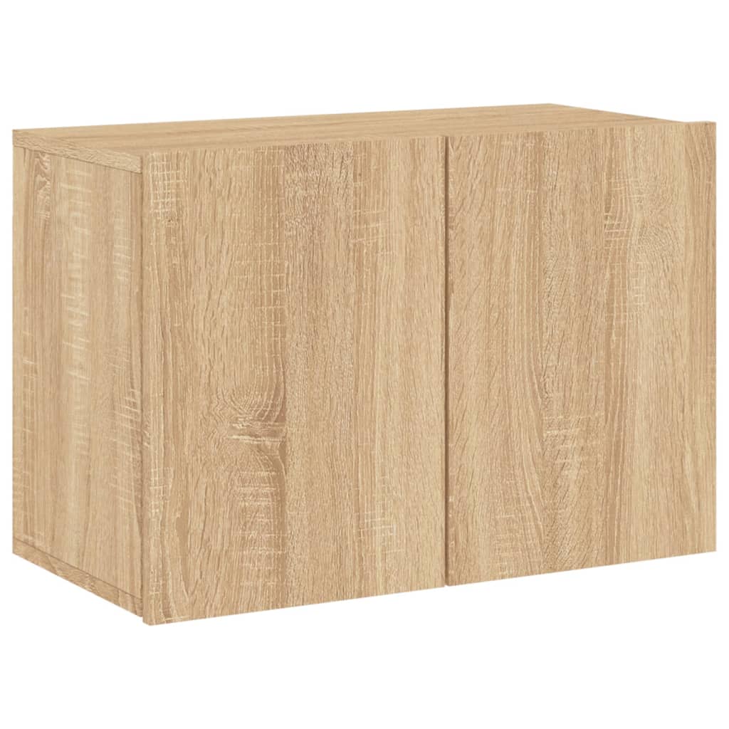 Unités murales TV 5 pcs chêne sonoma bois d'ingénierie - XIOS