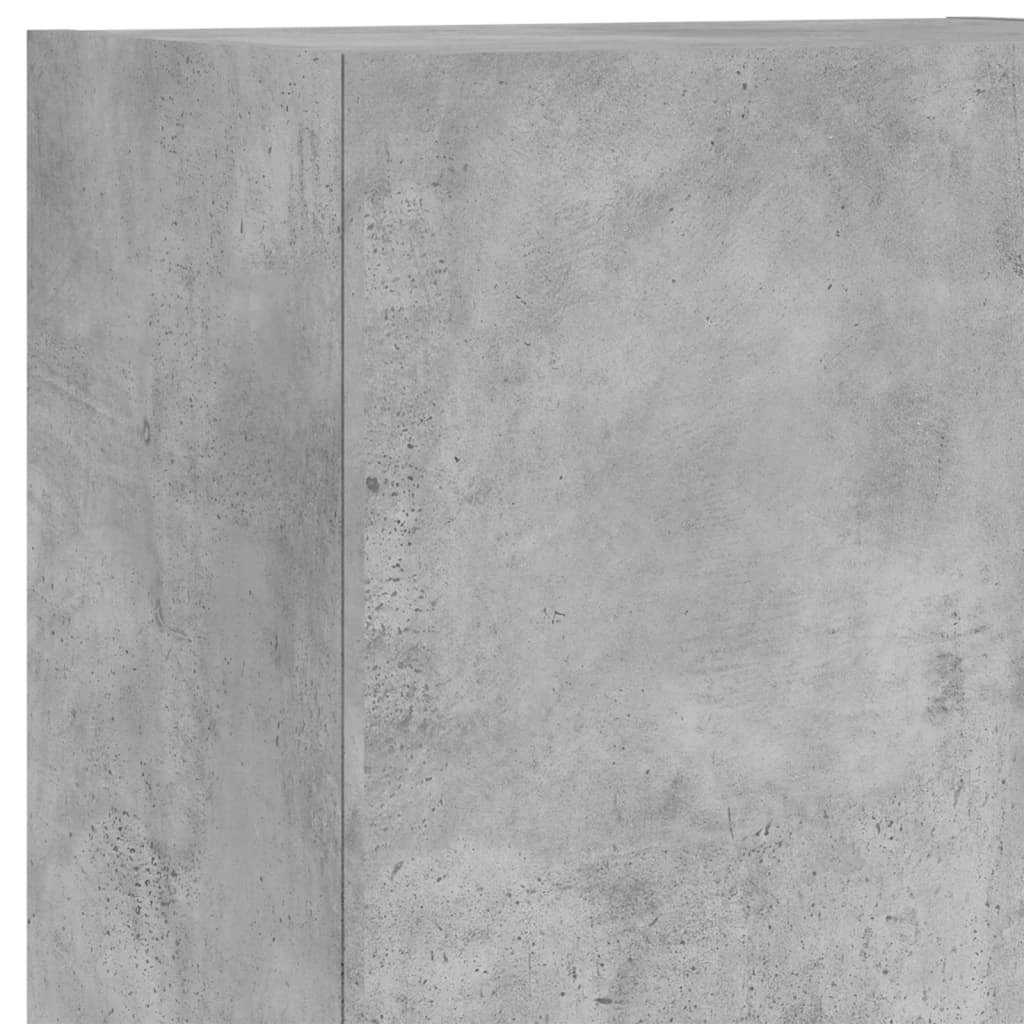 Unités murales TV 5 pcs gris béton bois d'ingénierie