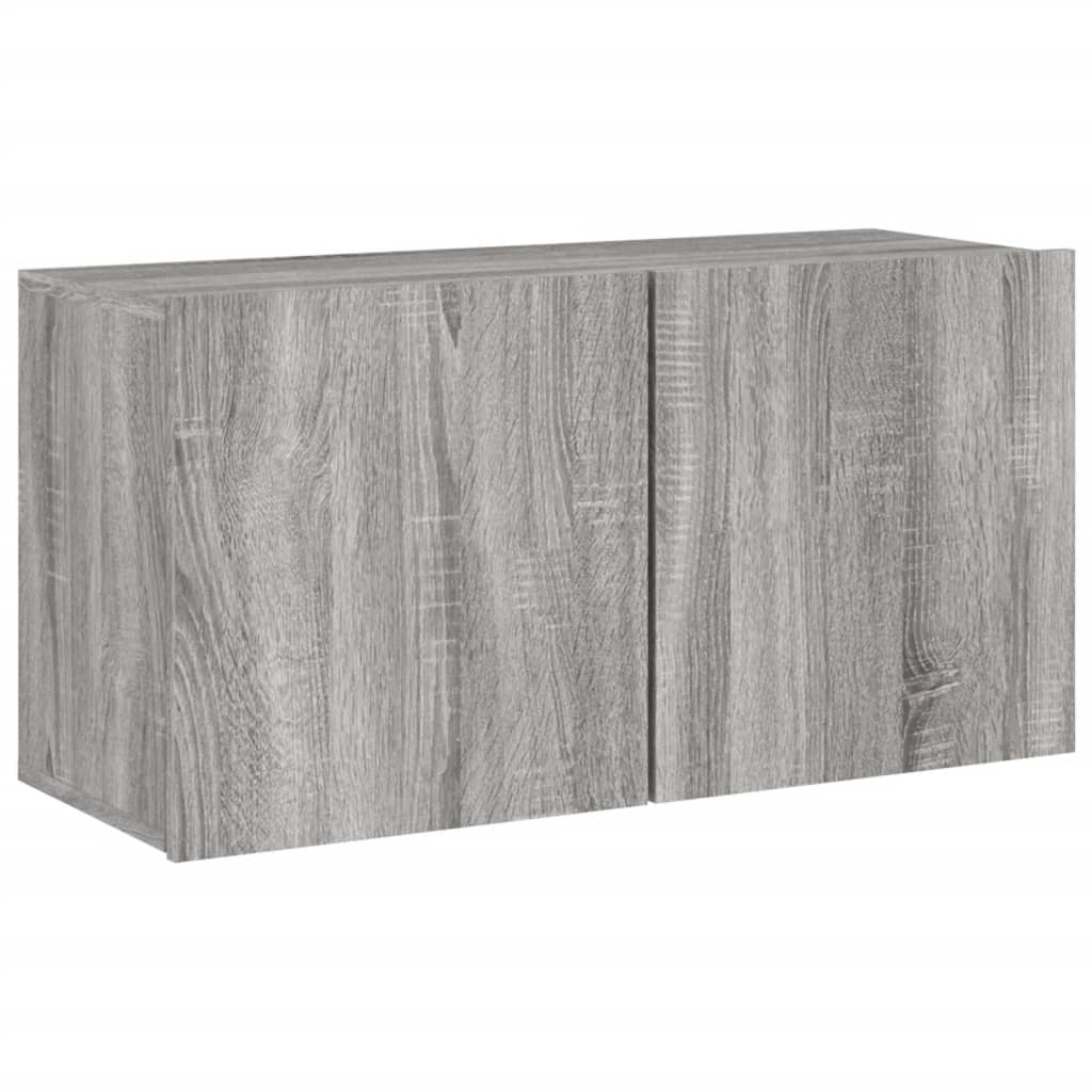 Unités murales TV 5 pcs sonoma gris bois d'ingénierie - XIOS