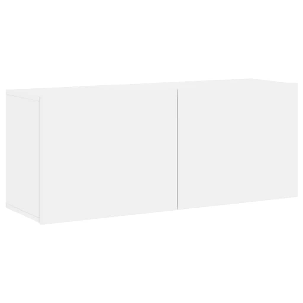 Unités murales TV 6 pcs blanc bois d'ingénierie - XIOS