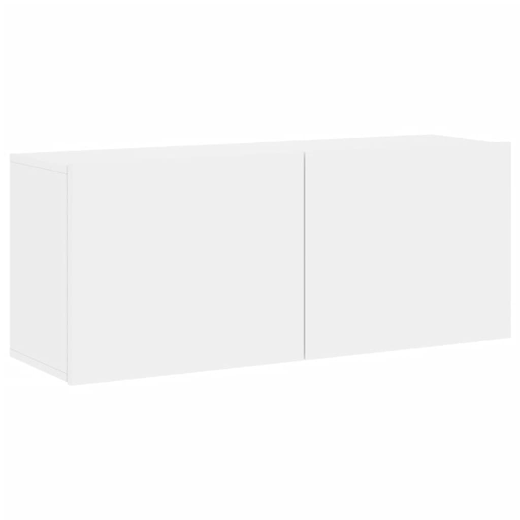 Unités murales TV 5 pcs blanc bois d'ingénierie - XIOS