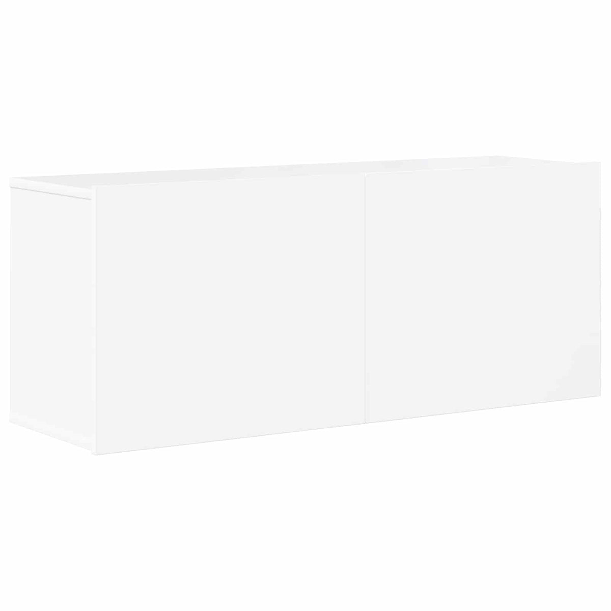 Unités murales TV 5 pcs blanc bois d'ingénierie