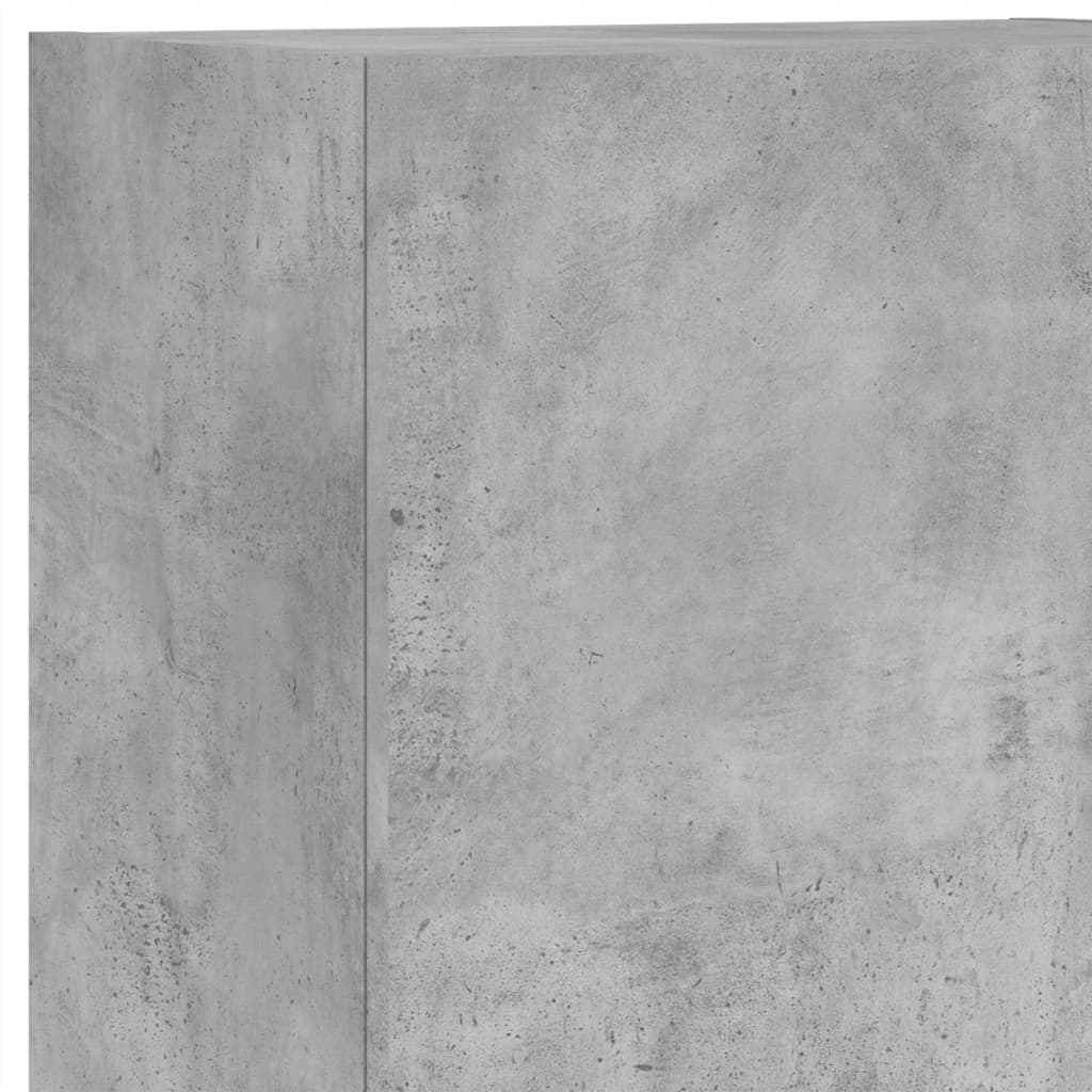 Unités murales TV 5 pcs gris béton bois d'ingénierie - XIOS