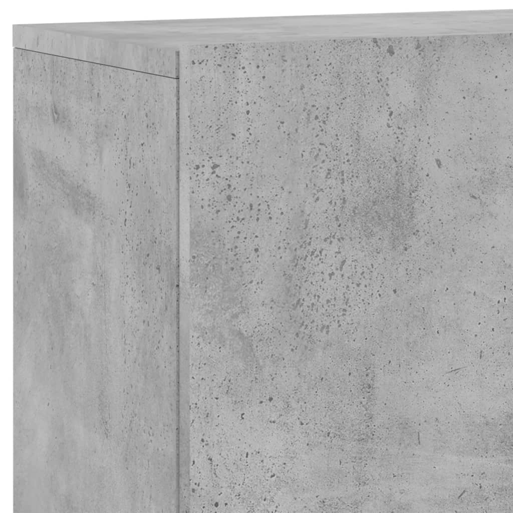 Unités murales TV 5 pcs gris béton bois d'ingénierie - XIOS