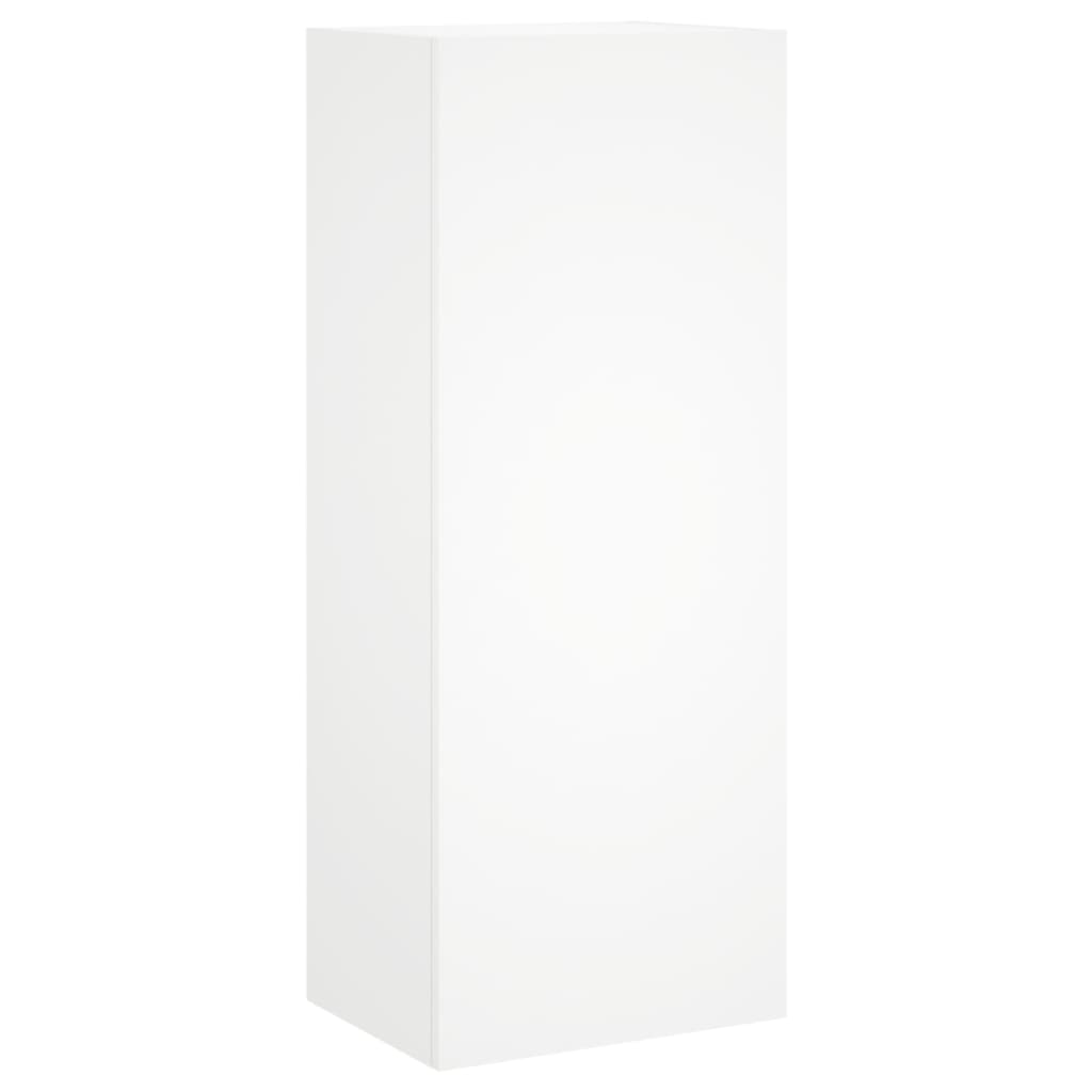 Unités murales TV 4 pcs blanc bois d'ingénierie