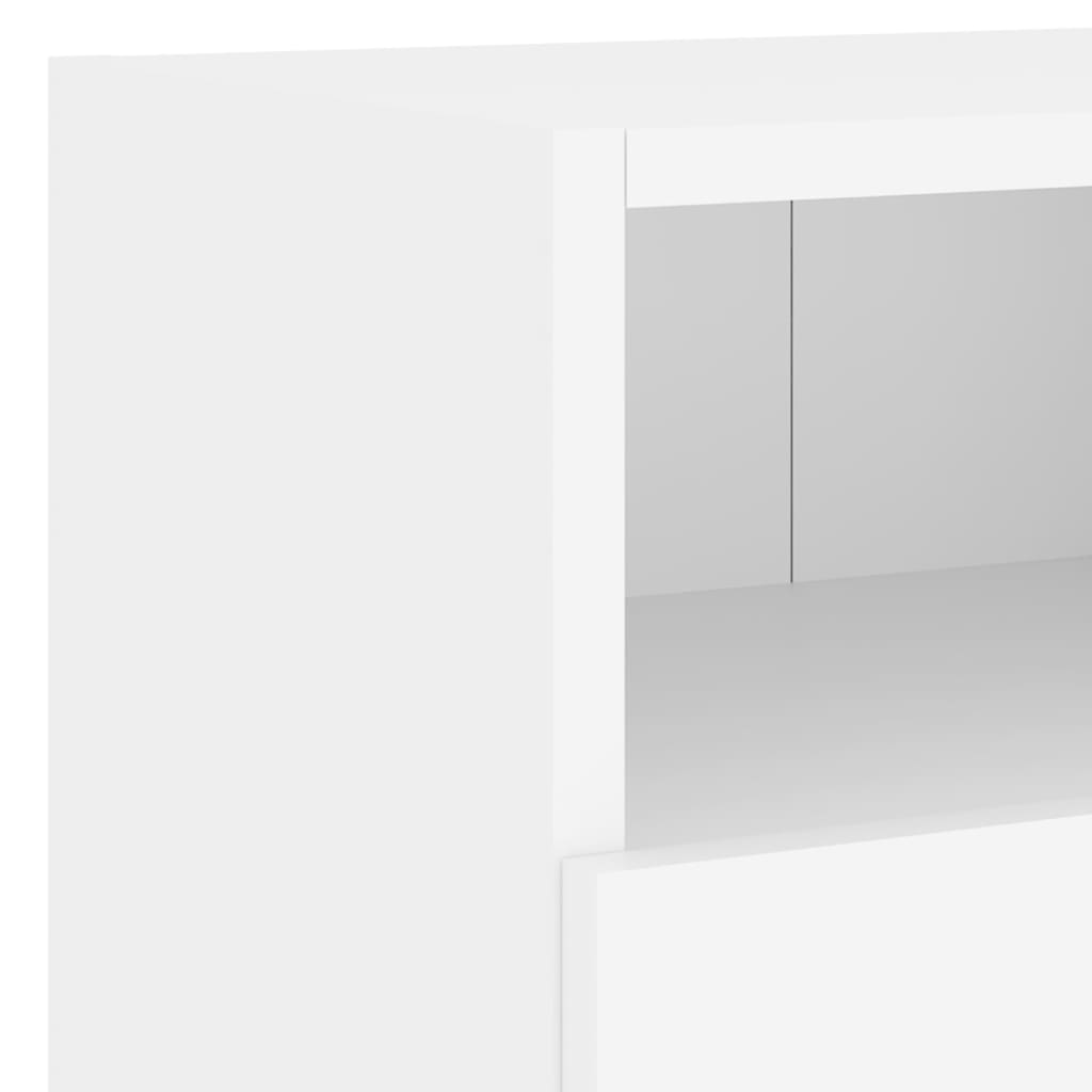 Unités murales TV 4 pcs blanc bois d'ingénierie