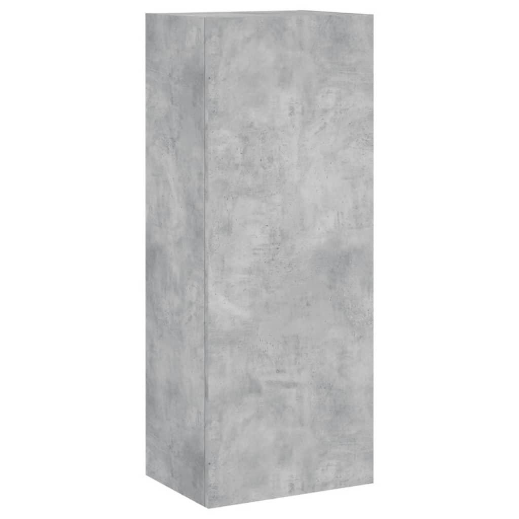Unités murales TV 4 pcs gris béton bois d'ingénierie - XIOS