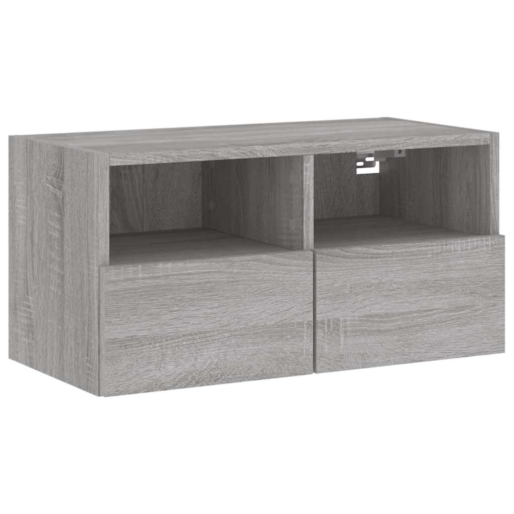 Unités murales TV 4 pcs sonoma gris bois d'ingénierie - XIOS